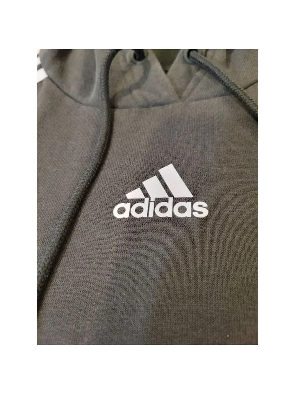 Adidas Boys Gray Hoodie Medium
